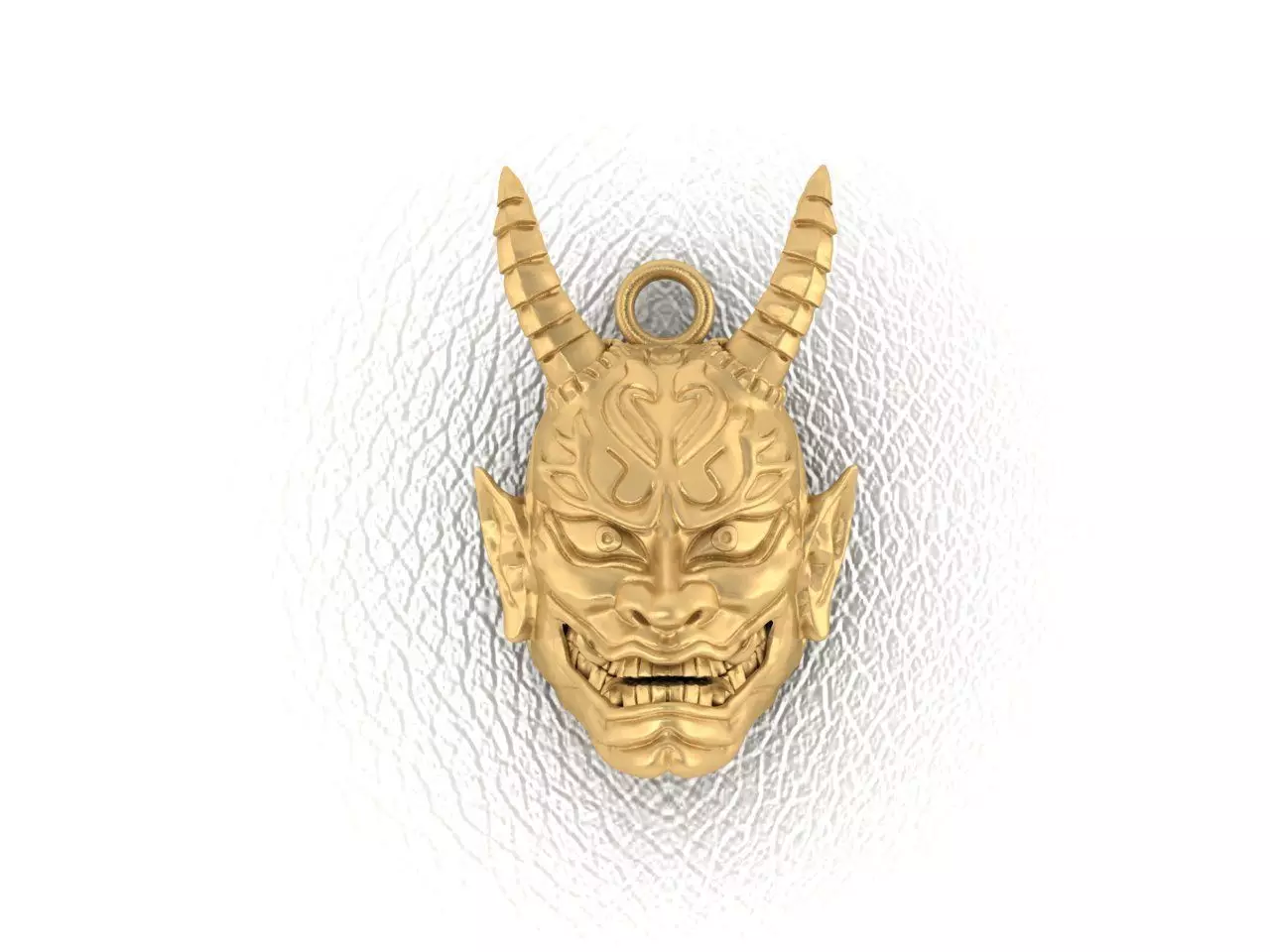 Japanese Hanya mask medal 3D print model