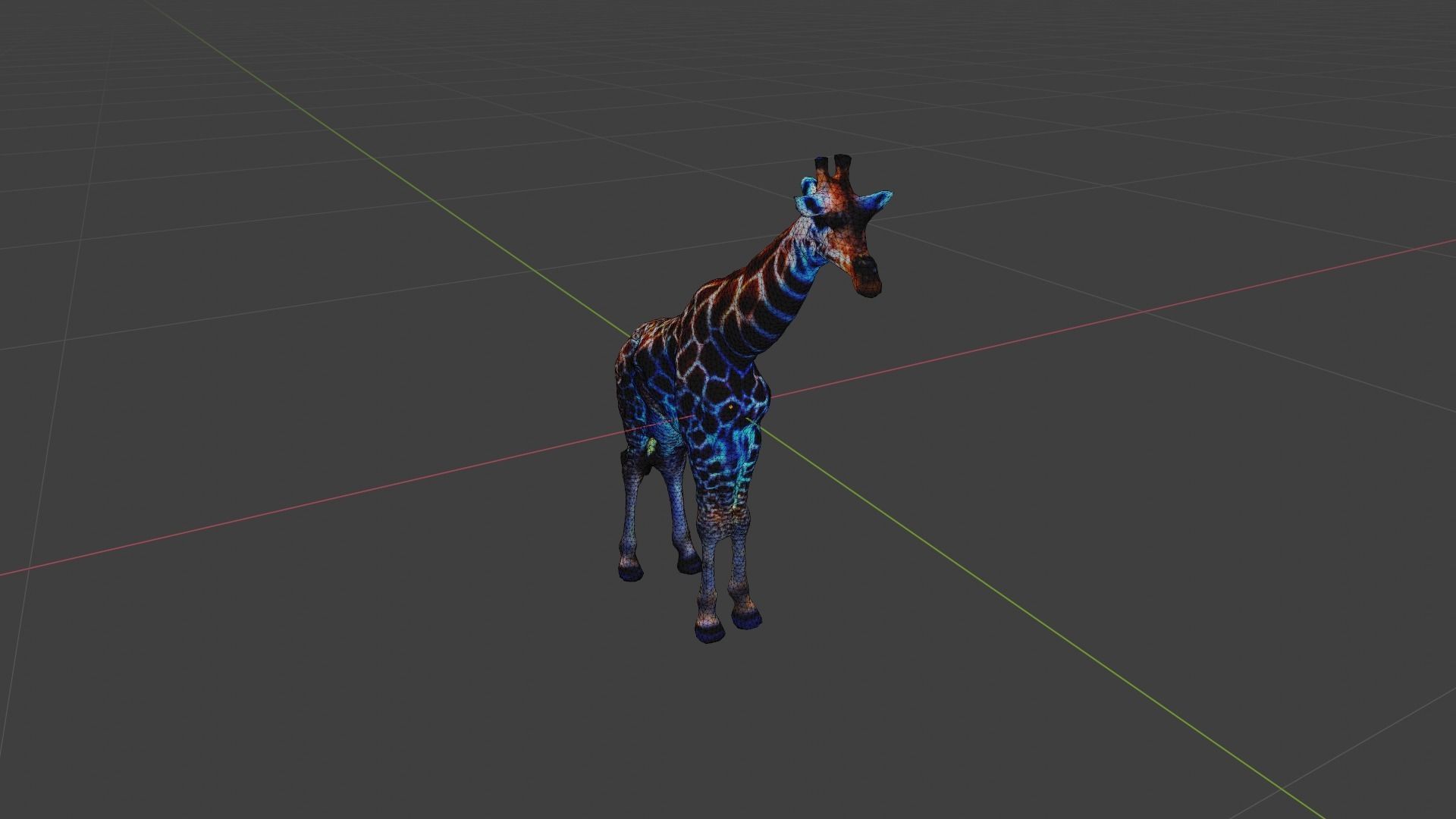 Giraffe Animal Low-poly 3D model_7