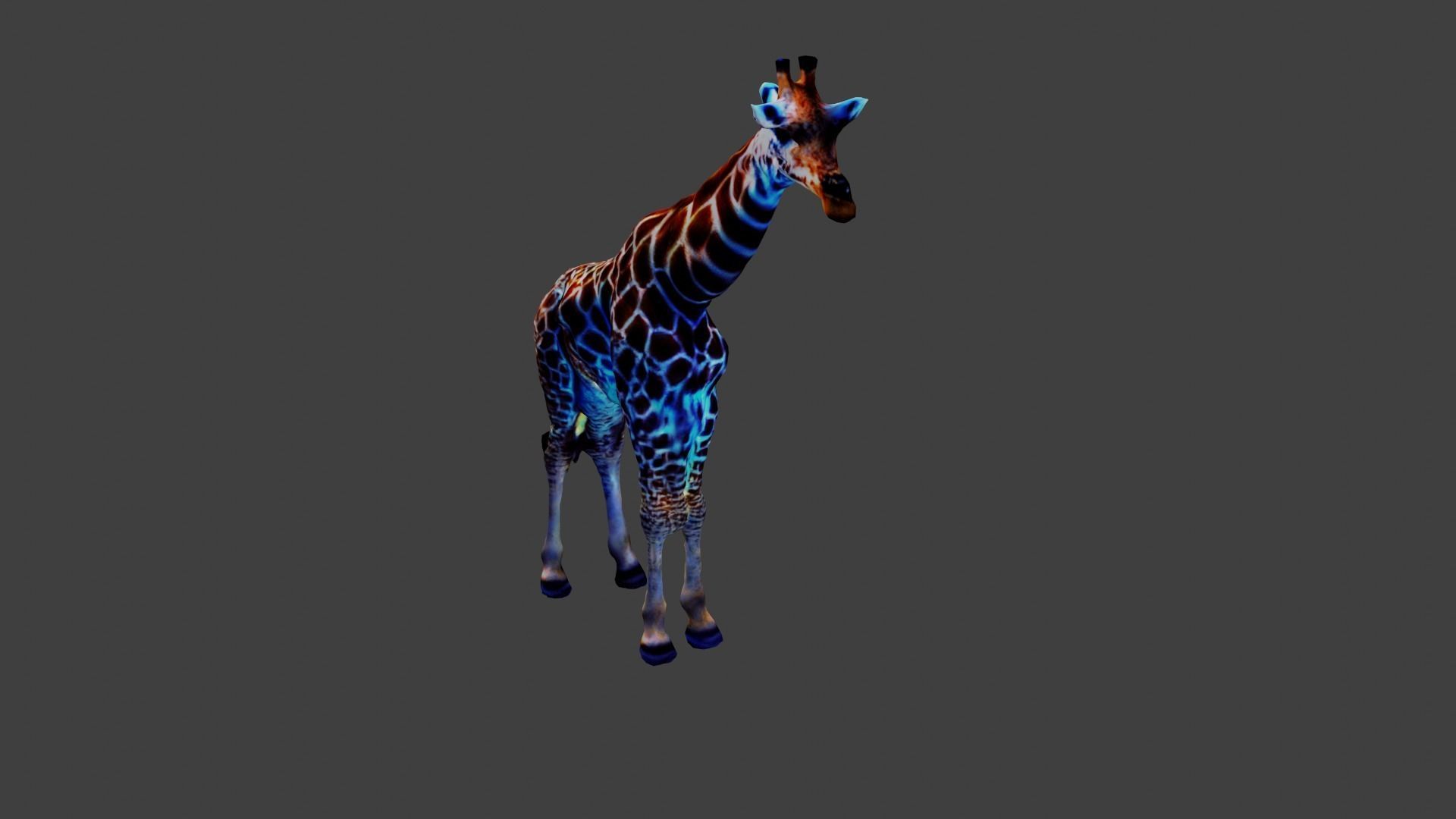 Giraffe Animal Low-poly 3D model_6