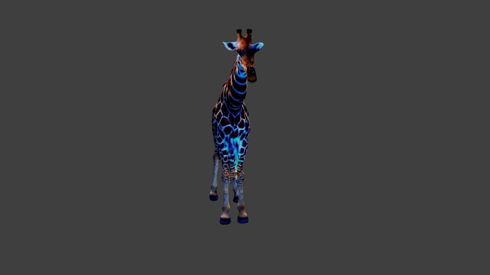 Giraffe Animal Low-poly 3D model_3