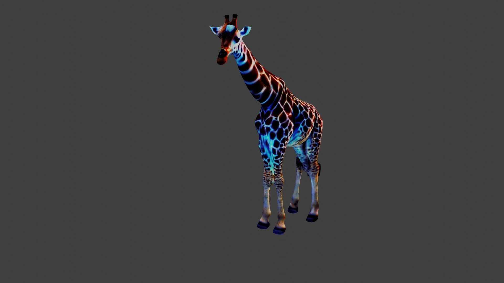 Giraffe Animal Low-poly 3D model_1