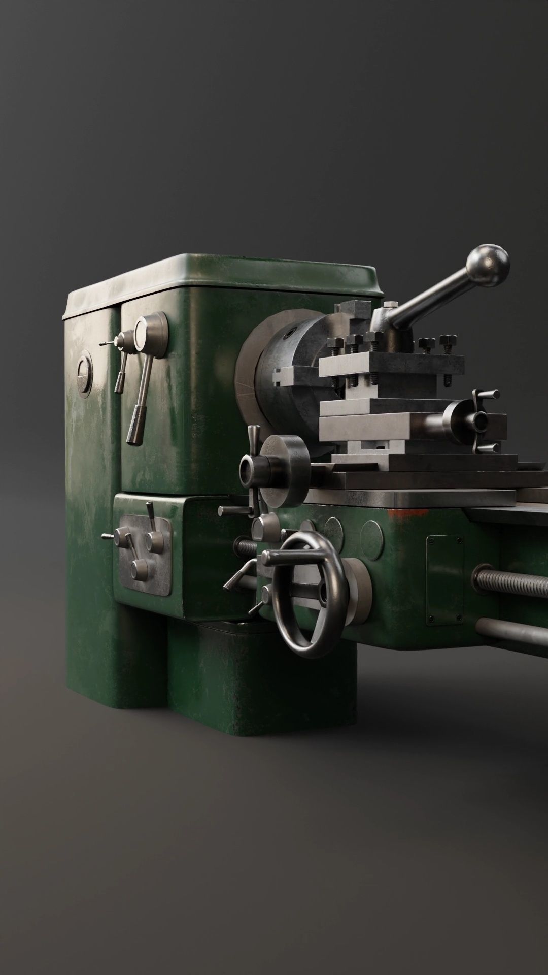 Lathe 3D model_7