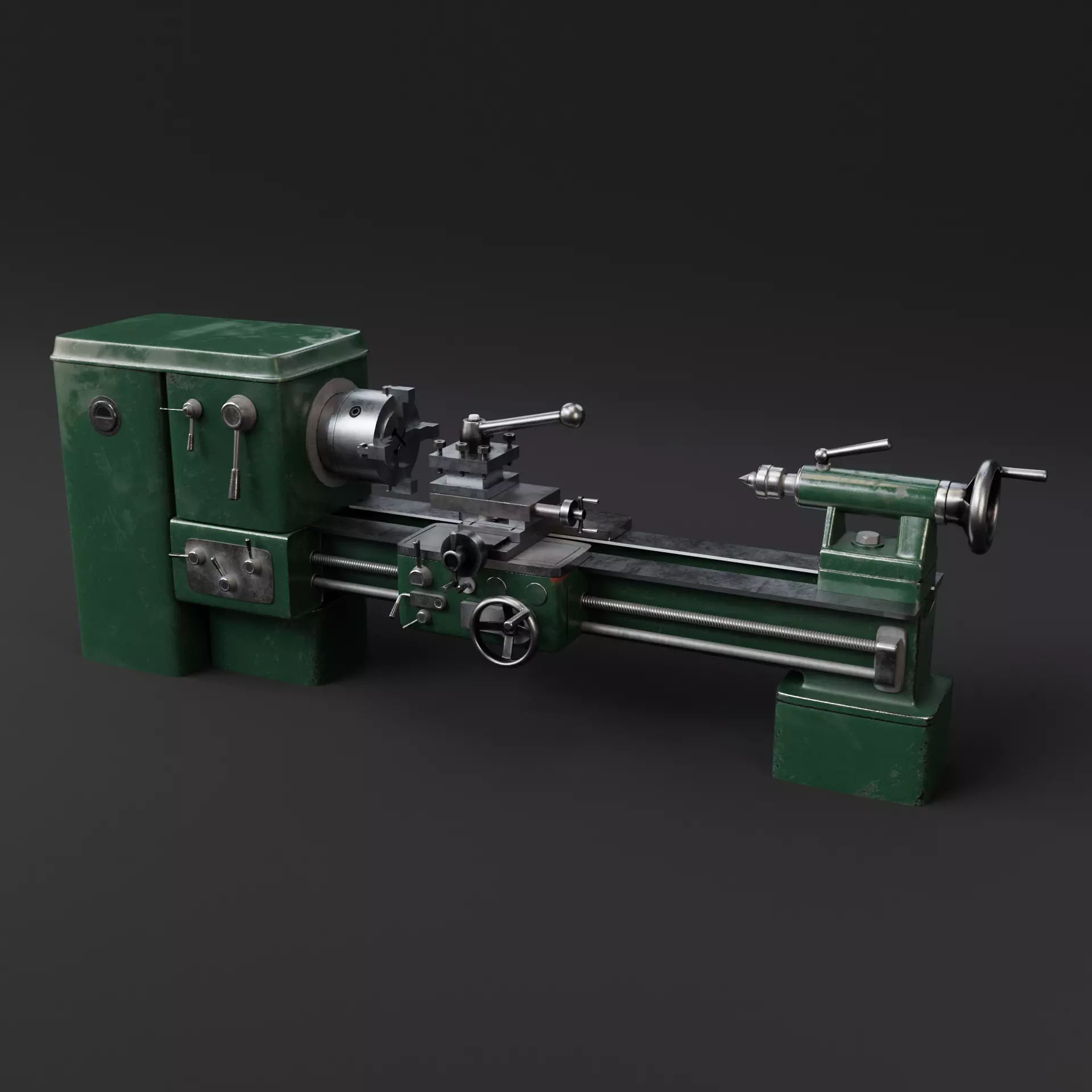 Lathe 3D model_0