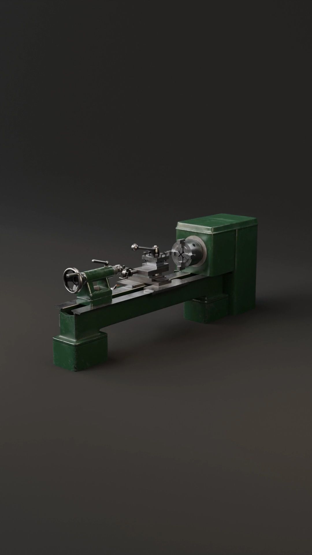 Lathe 3D model_2