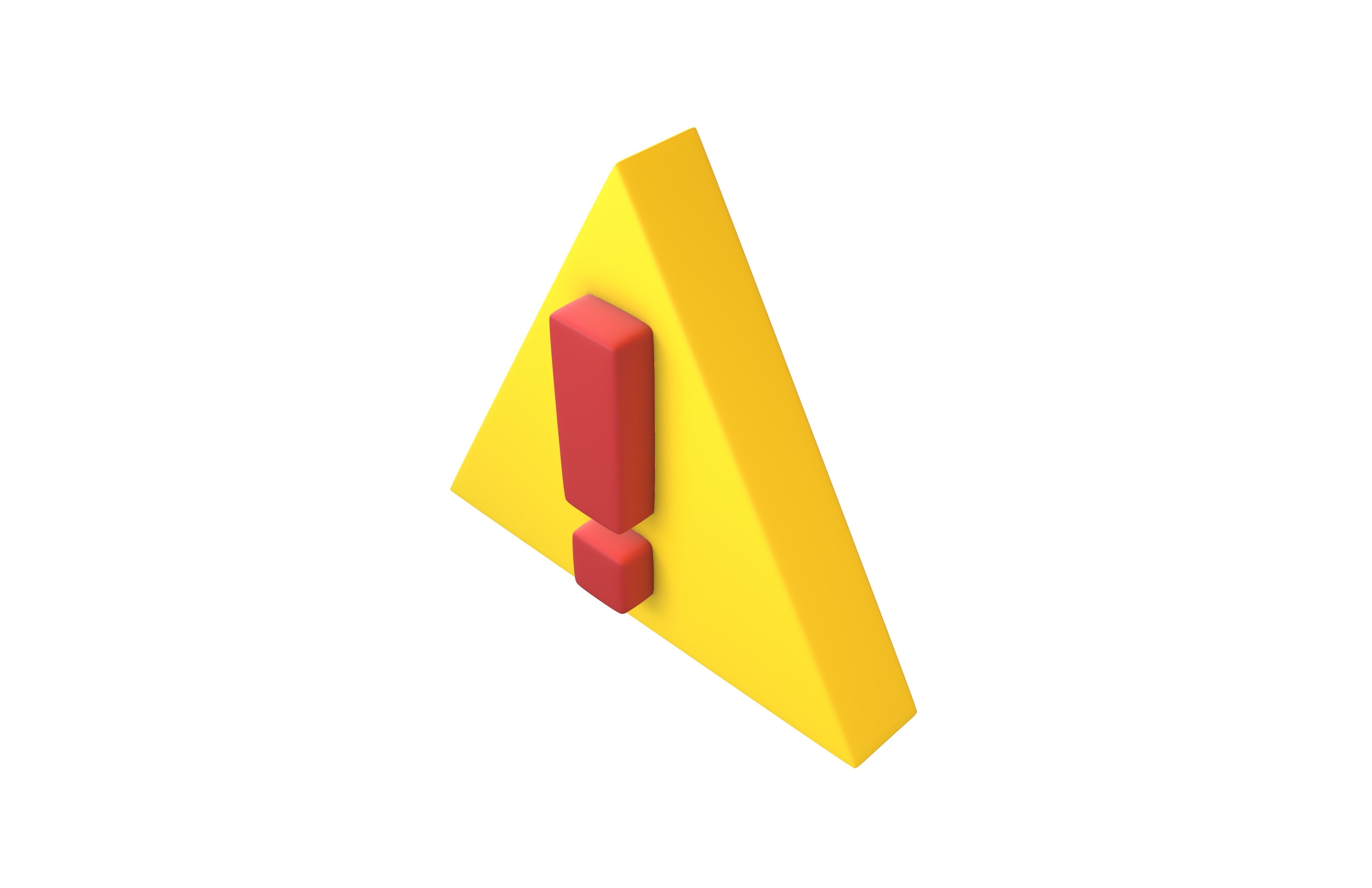 Exclamation Mark Symbol v3 002 Low-poly 3D model_3