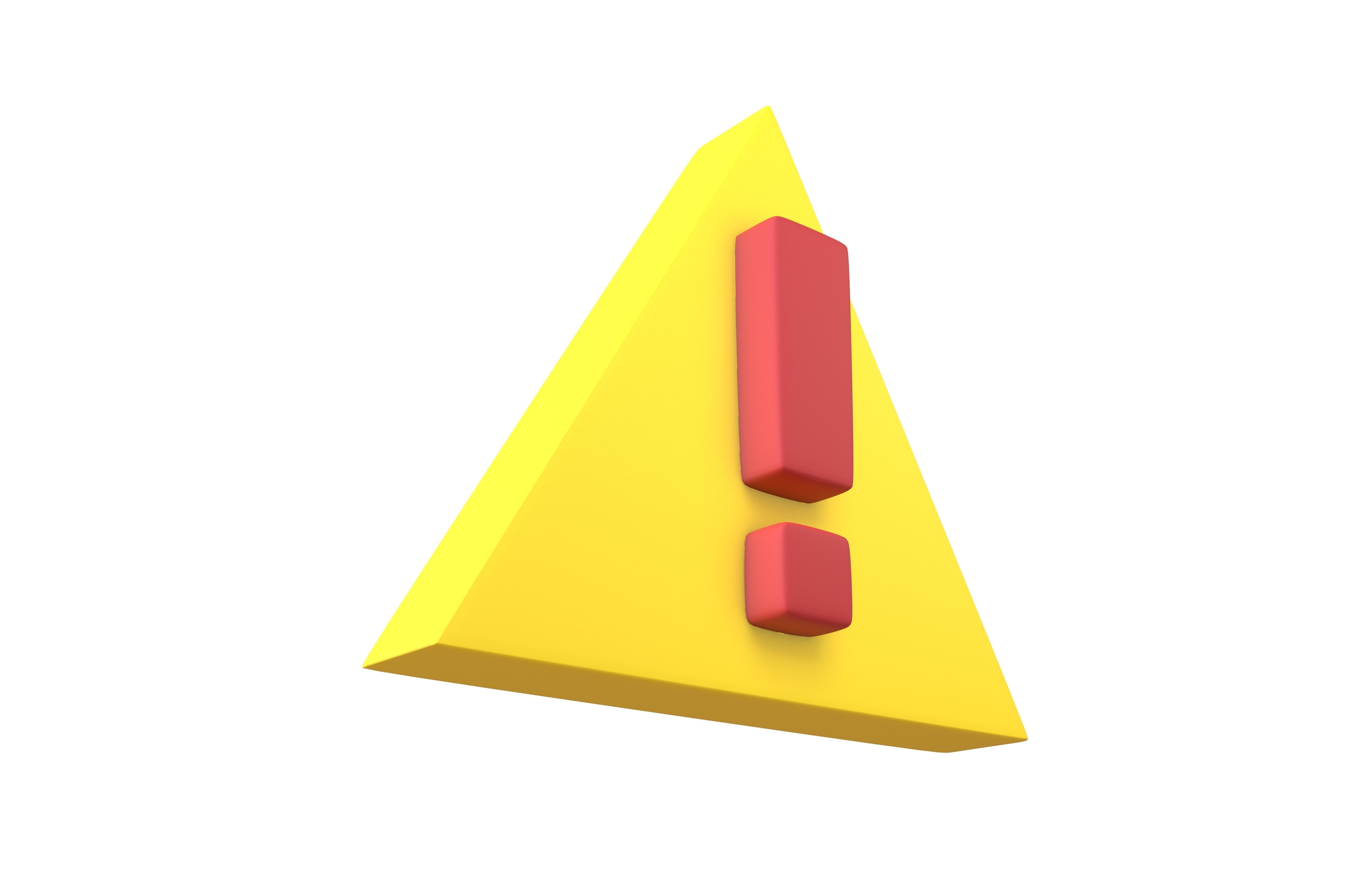 Exclamation Mark Symbol v3 002 Low-poly 3D model_2