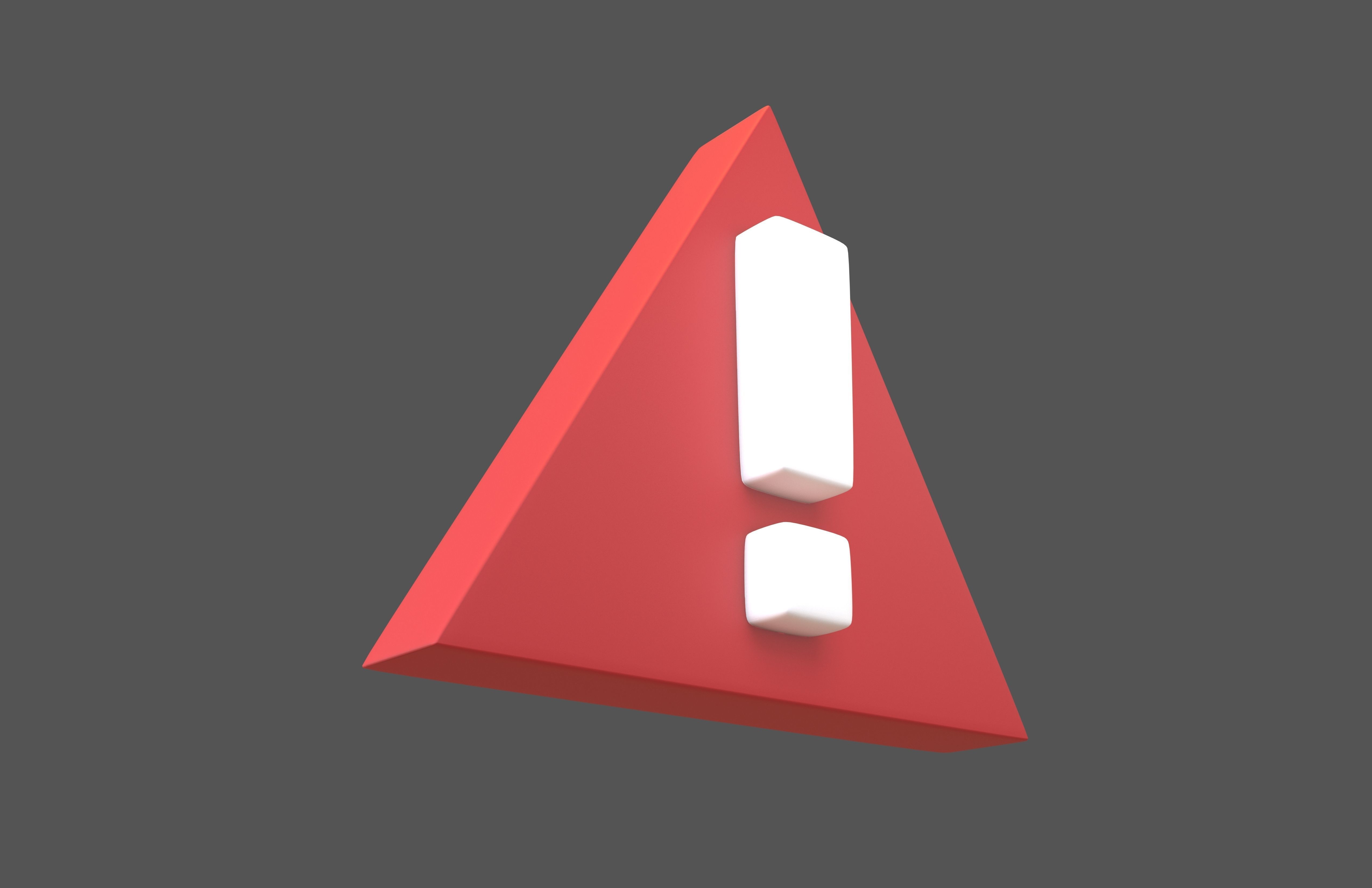 Exclamation Mark Symbol v3 003 Low-poly 3D model_2