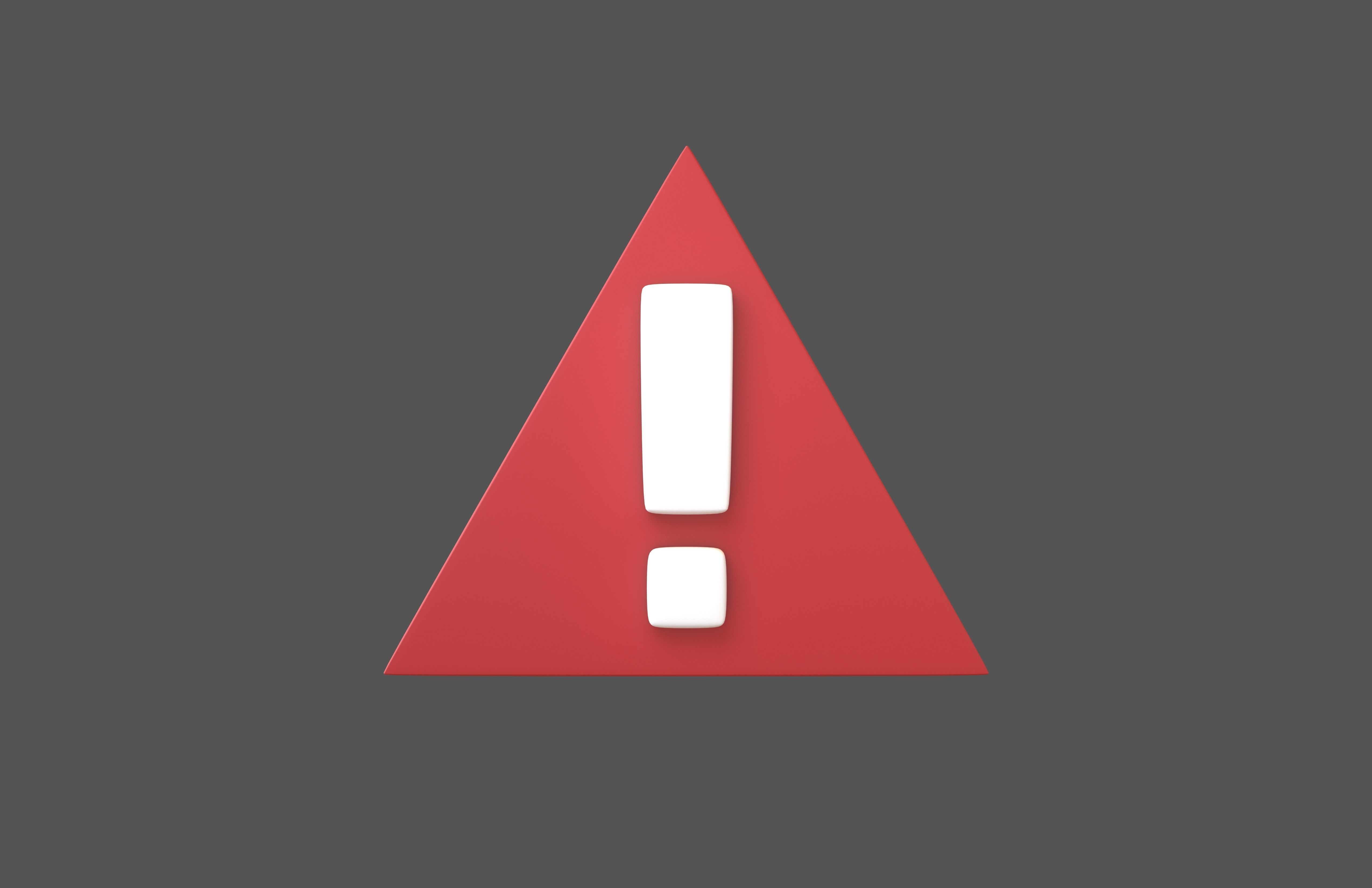 Exclamation Mark Symbol v3 003 Low-poly 3D model_3