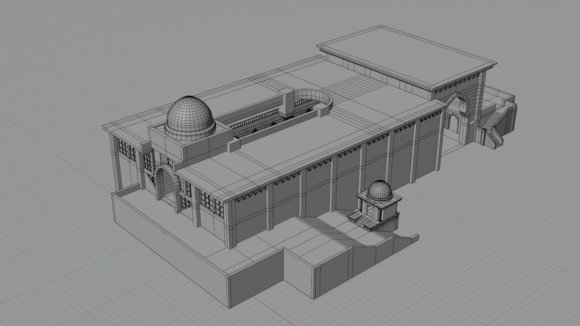 ancient desert library 3D model_7