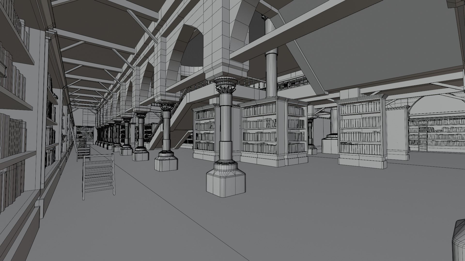 ancient desert library 3D model_11