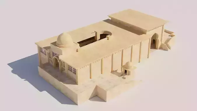 ancient desert library 3D model