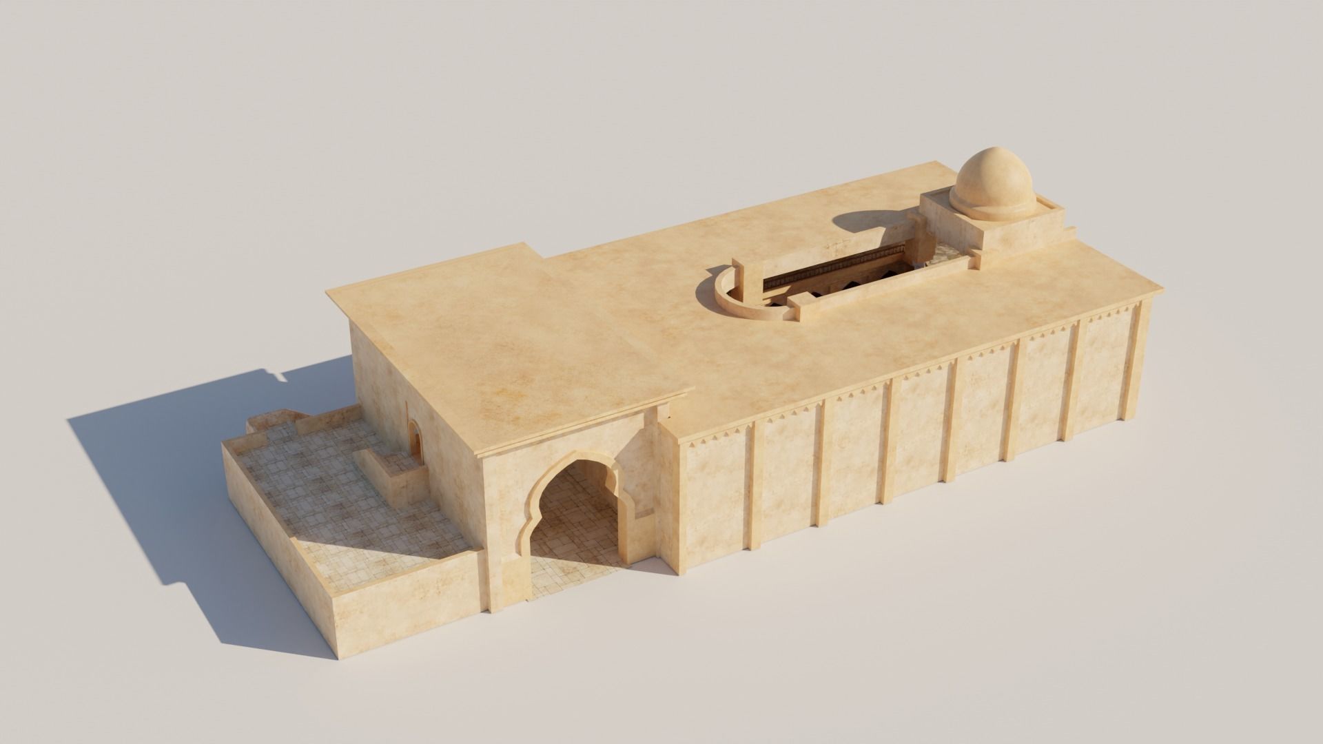 ancient desert library 3D model_1