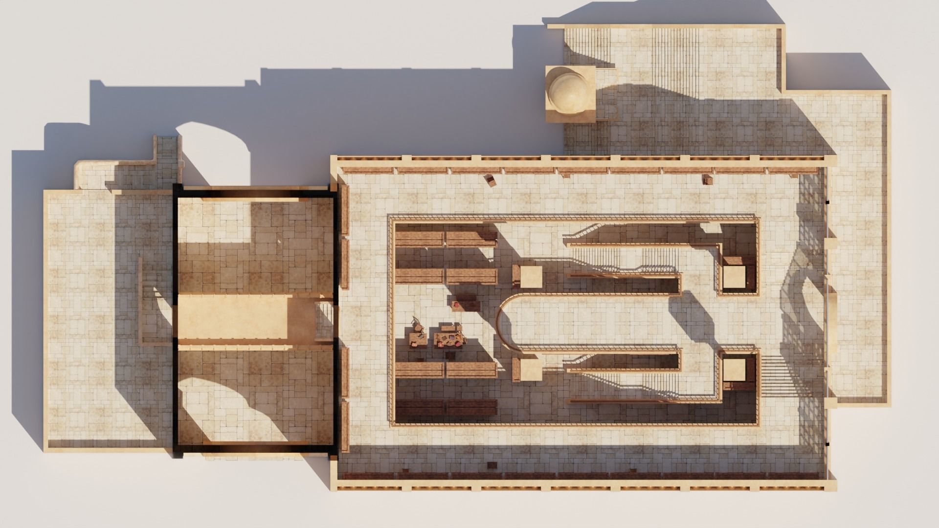 ancient desert library 3D model_3