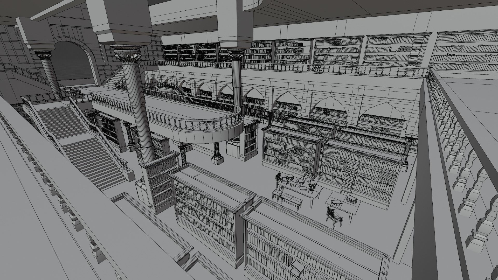 ancient desert library 3D model_10