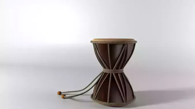 Damaru  Low-poly 3D model
