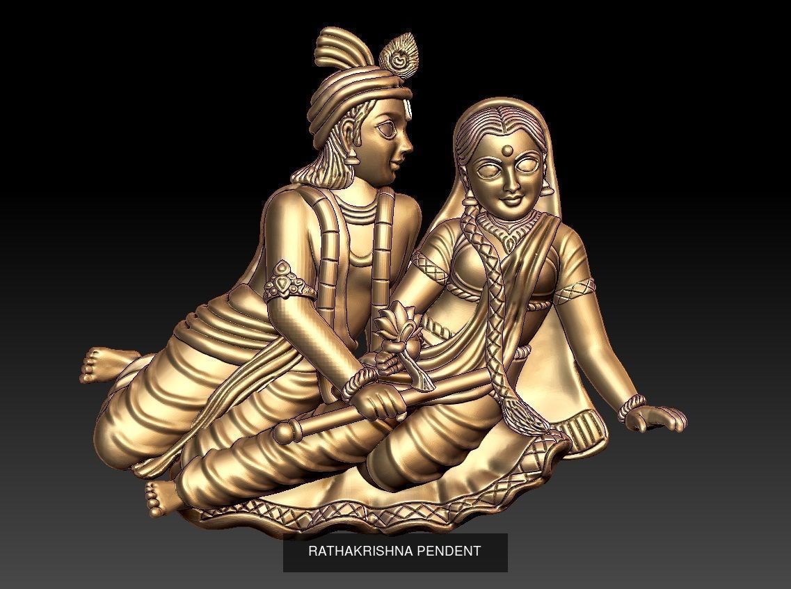 ratha kirshna 19 pendent lot 3D Model Collection_10