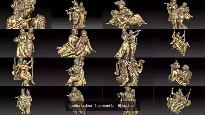 ratha kirshna 19 pendent lot 3D Model Collection