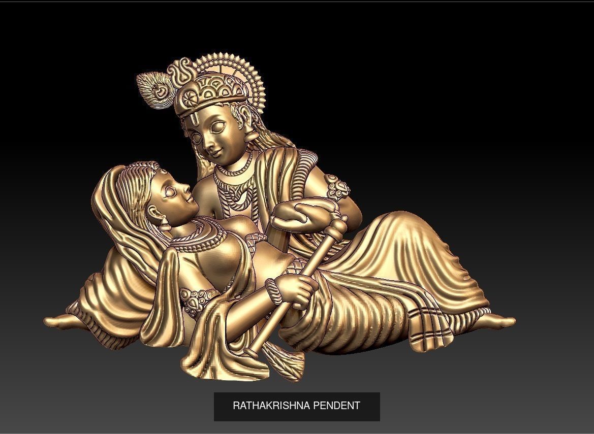 ratha kirshna 19 pendent lot 3D Model Collection_7