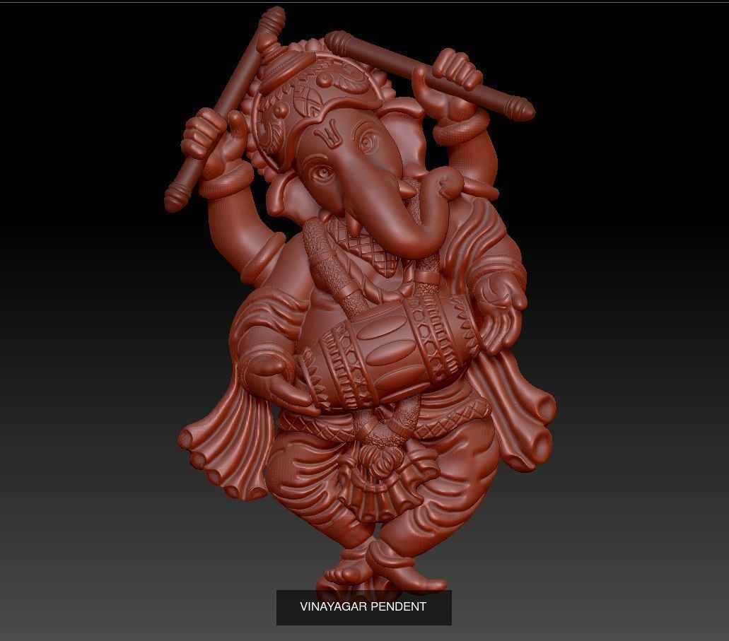 ganpati pendant 21 files lot 3D Model Collection_7