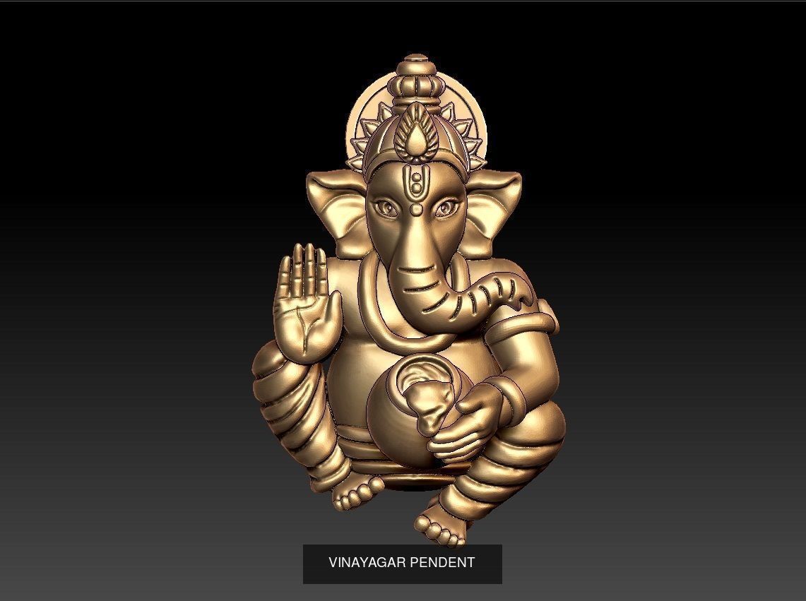 ganpati pendant 21 files lot 3D Model Collection_12