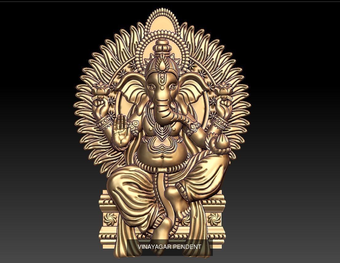 ganpati pendant 21 files lot 3D Model Collection_16