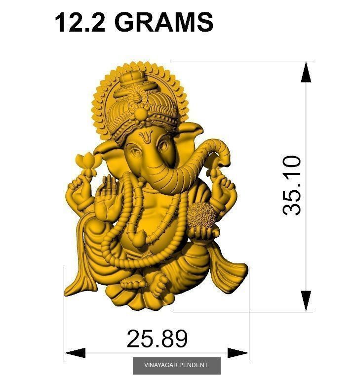ganpati pendant 21 files lot 3D Model Collection_4