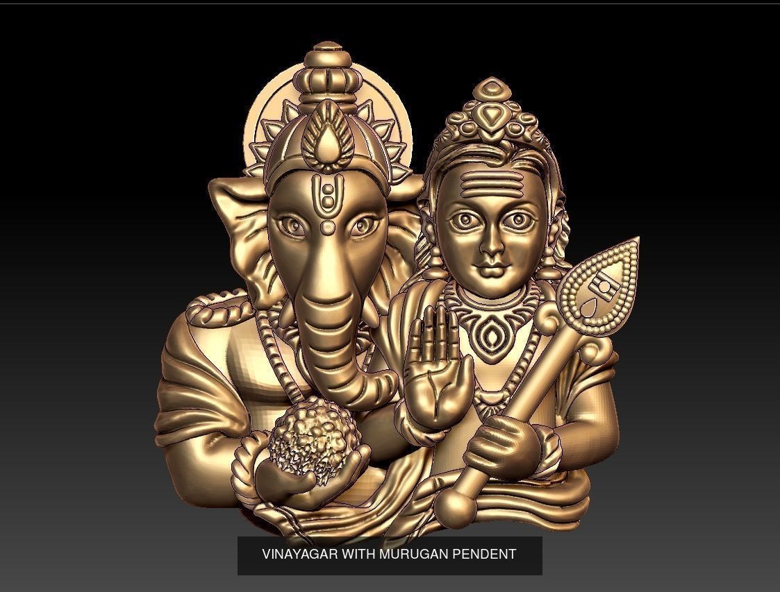 ganpati pendant 21 files lot 3D Model Collection_15