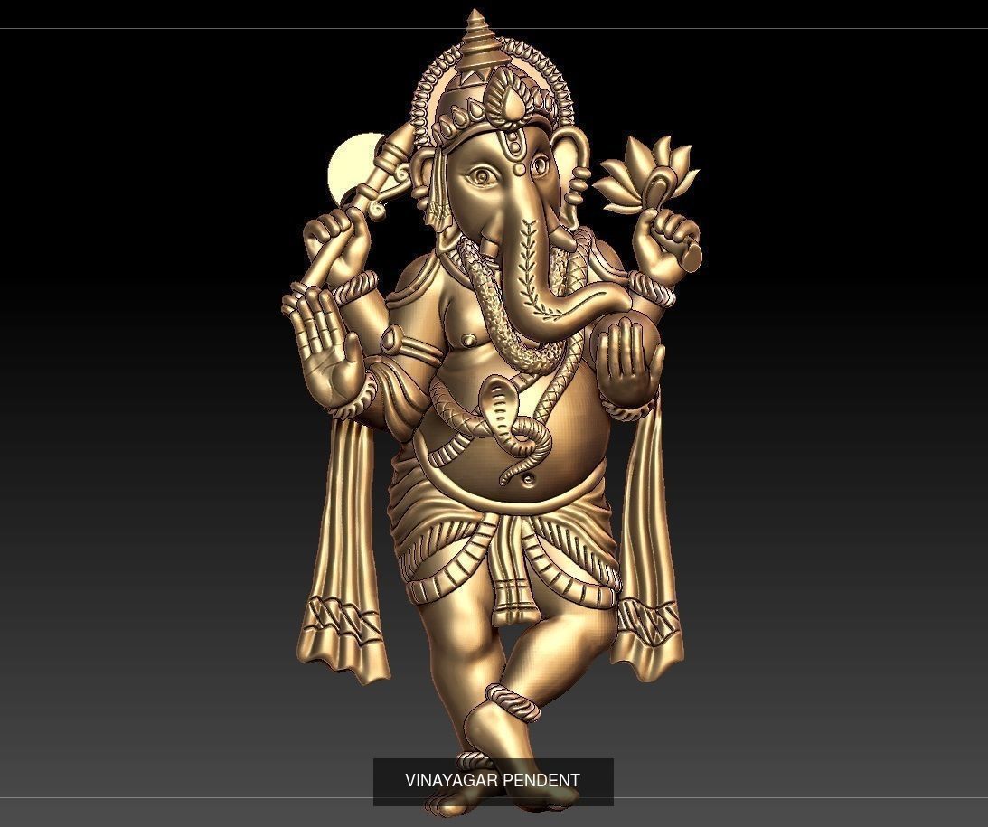 ganpati pendant 21 files lot 3D Model Collection_11