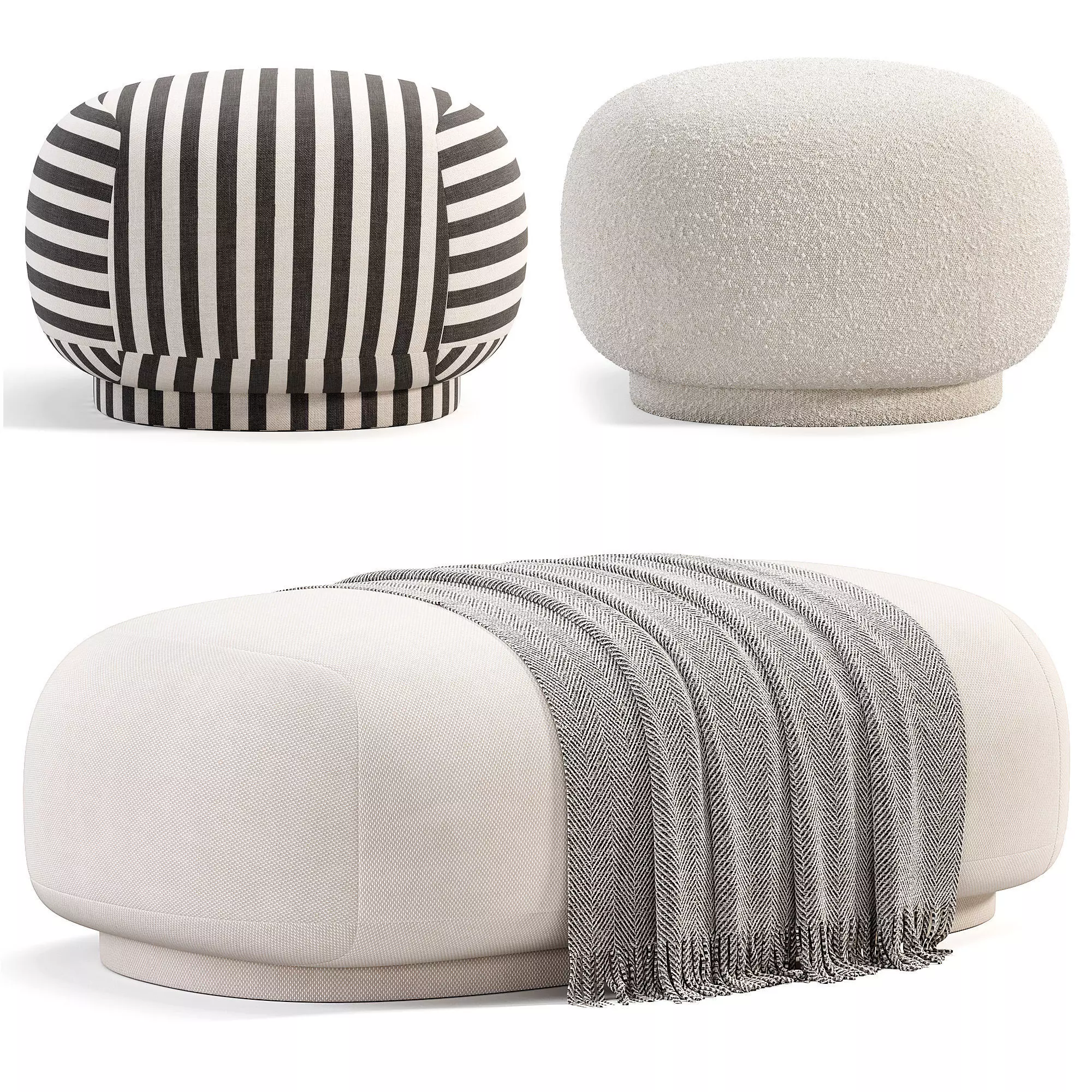 Rico Pouf By 2modern Free low-poly 3D model