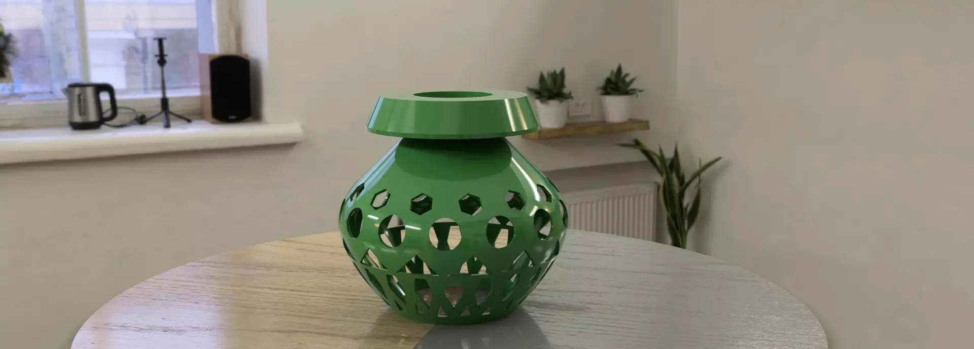 Cosmic Elegance The Geometric Pot Hat Lampshade 3D print model