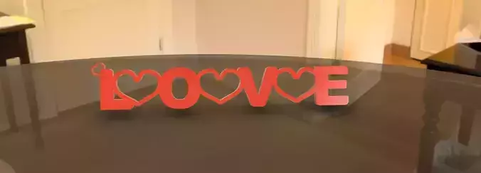 LoveNote Keyring Your Message in 3D