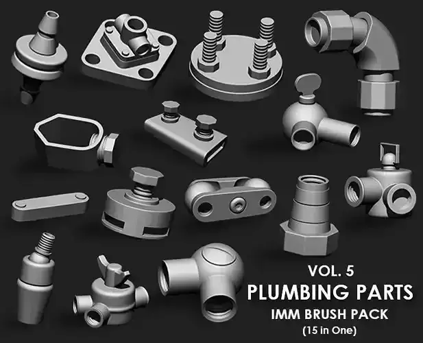 Plumbing Parts IMM Brush Pack 15 in One Vol 5