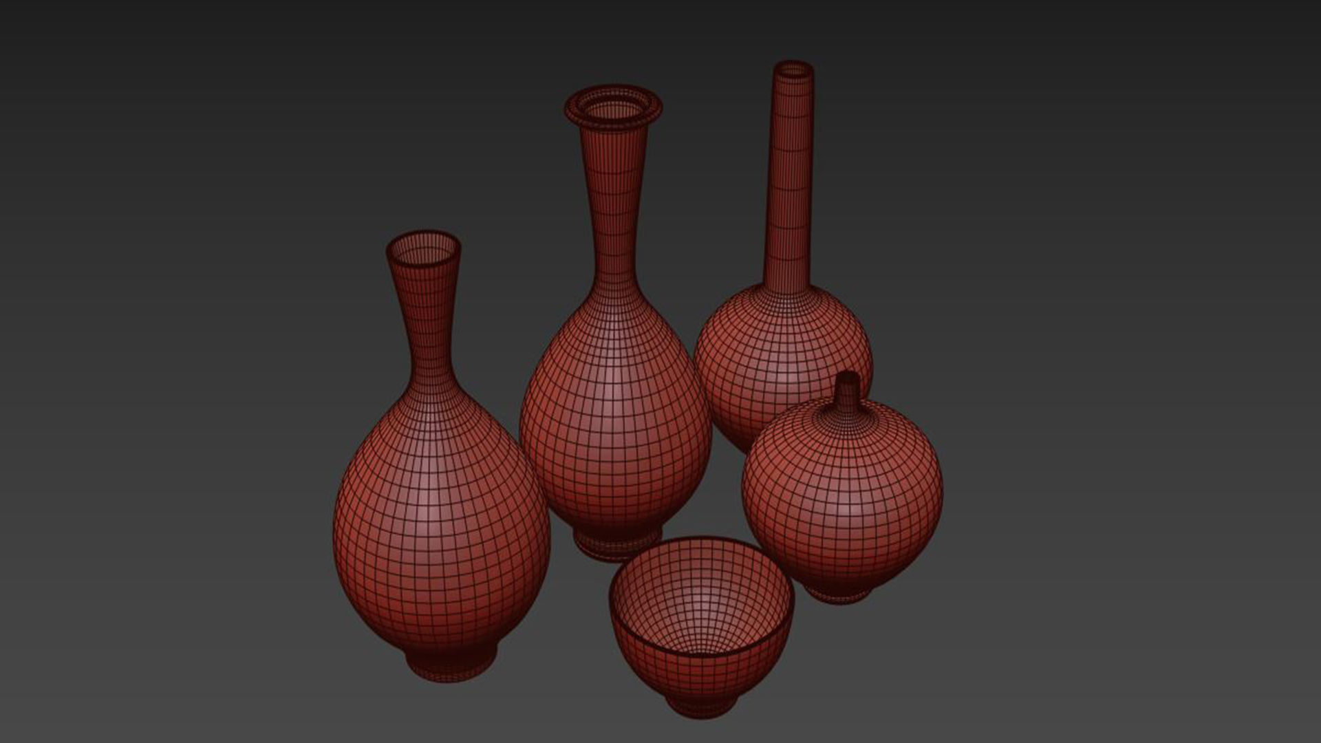 Ceramic Vases Set 2 by Berndt Friberg 3D model_6