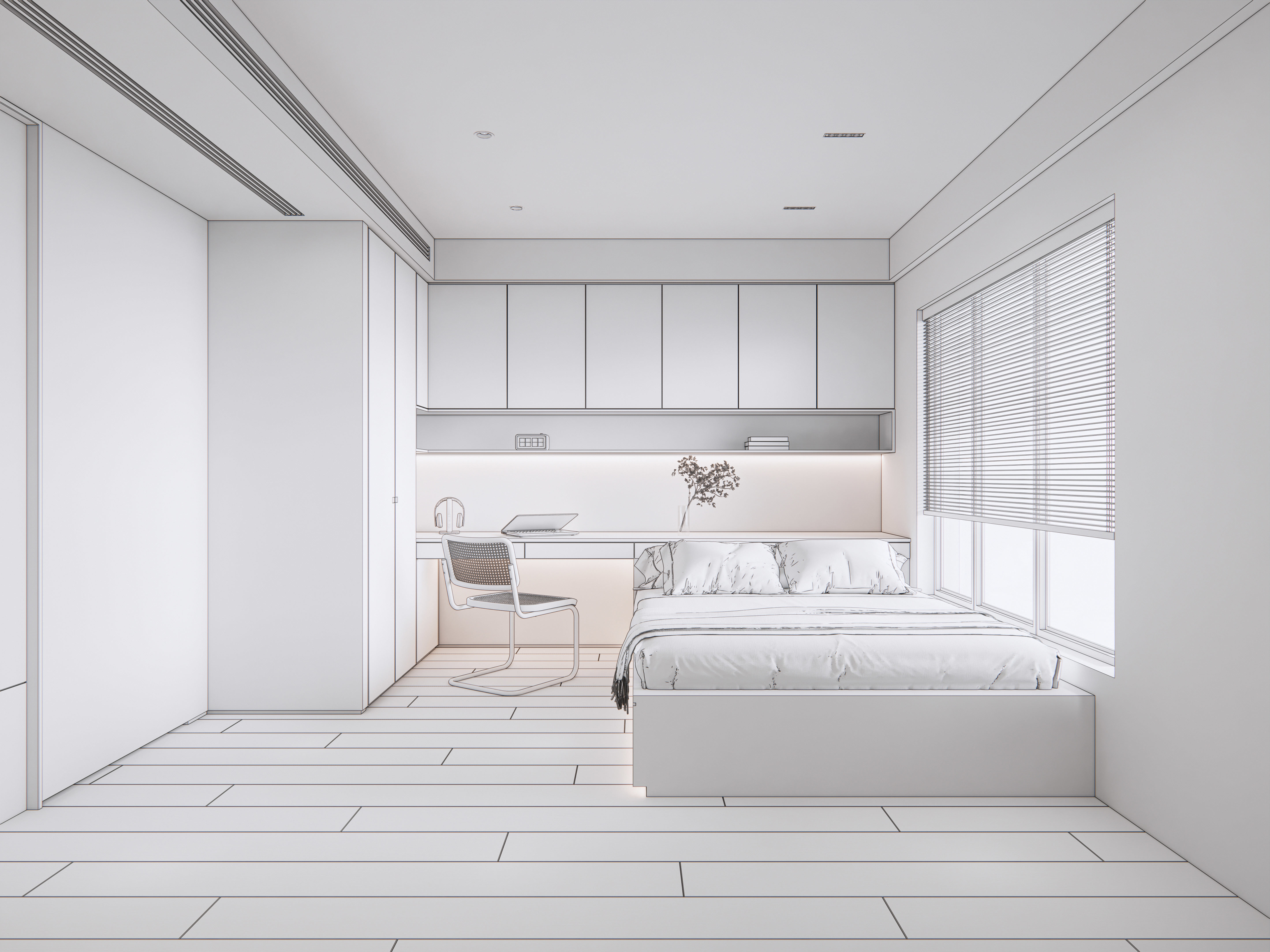Bedroom 01 3D model_9