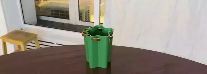 Starry Blooms 3D Starshape Flower Vase 3D print model