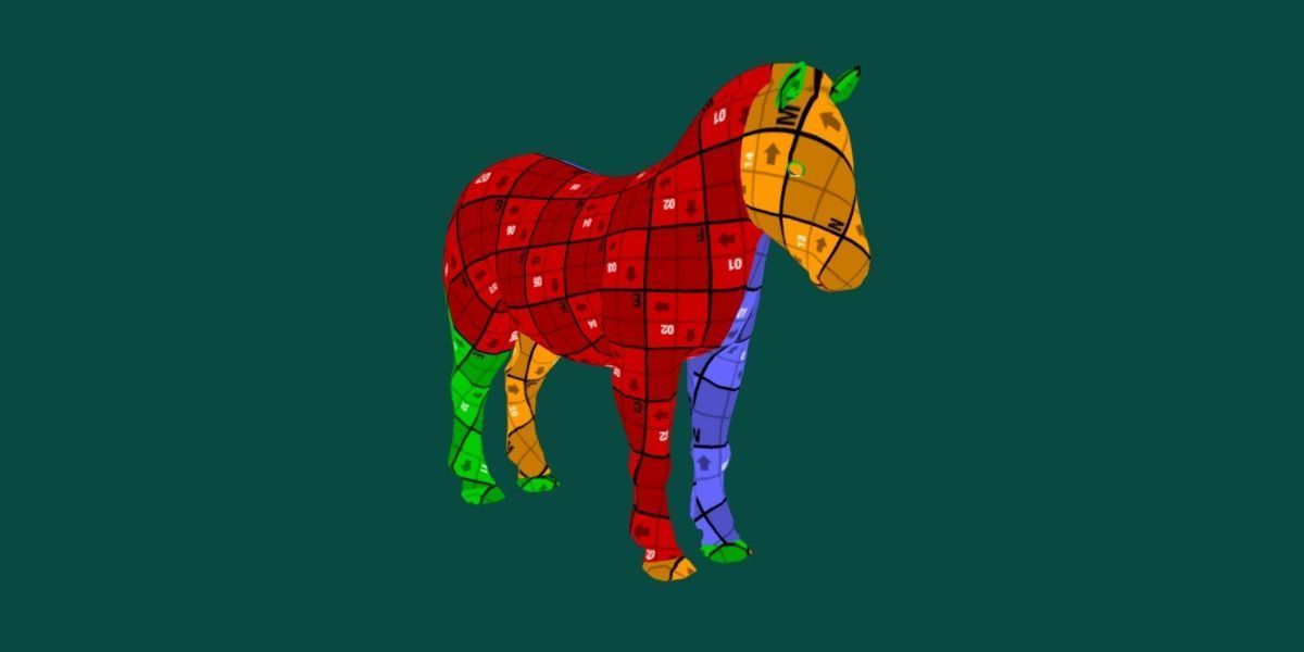 Pony Small Horse Animal Low-poly 3D model_15