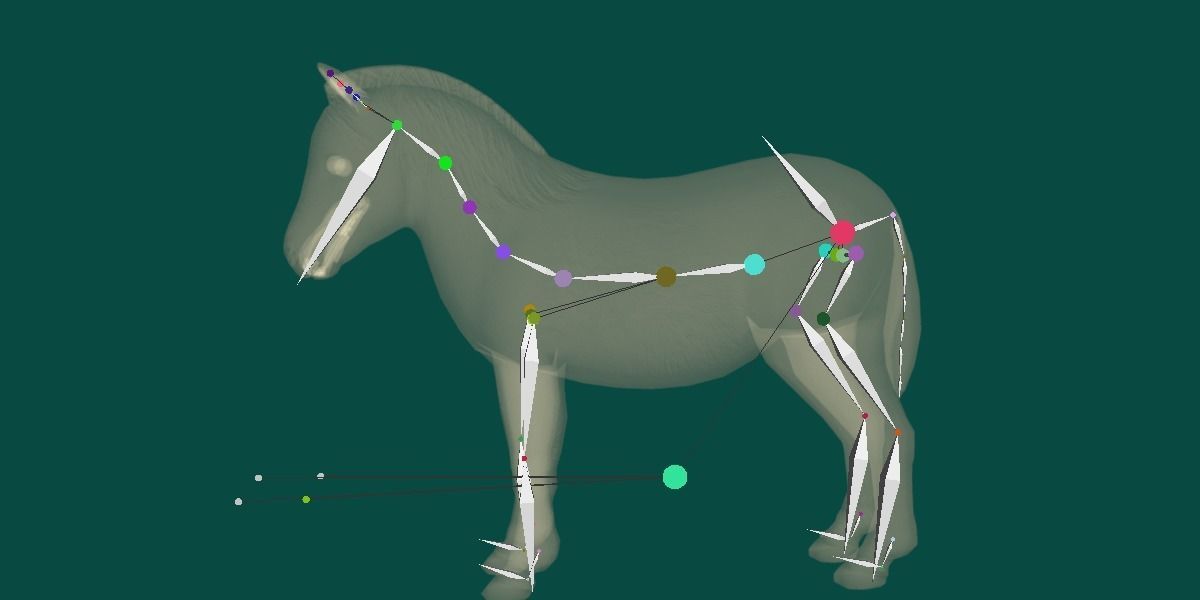 Pony Small Horse Animal Low-poly 3D model_20