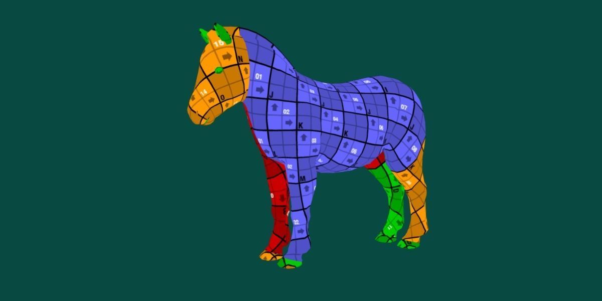 Pony Small Horse Animal Low-poly 3D model_14