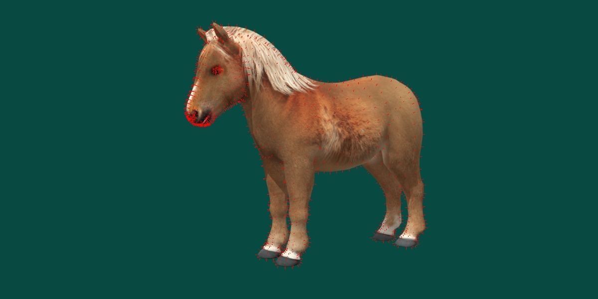 Pony Small Horse Animal Low-poly 3D model_13