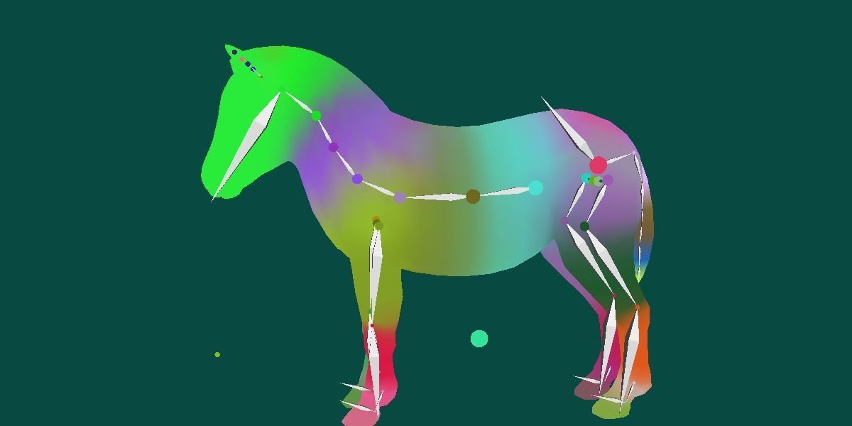 Pony Small Horse Animal Low-poly 3D model_21