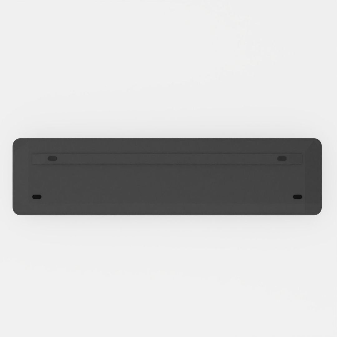 Black Plastic Keyboard 3D model_6