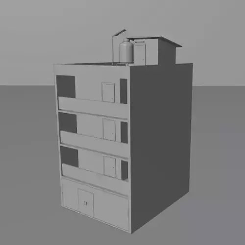Apartment at night 3D model