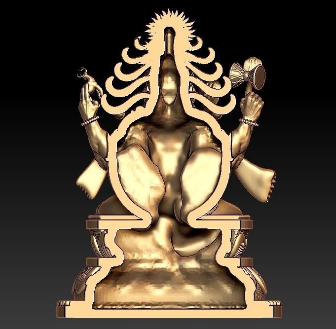 Rudhra Shiva Pendant 3D print model_5