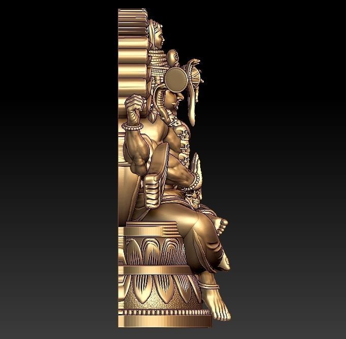 Rudhra Shiva Pendant 3D print model_4