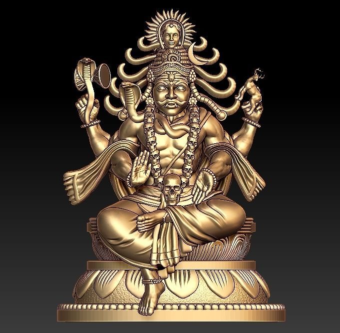 Rudhra Shiva Pendant 3D print model_1
