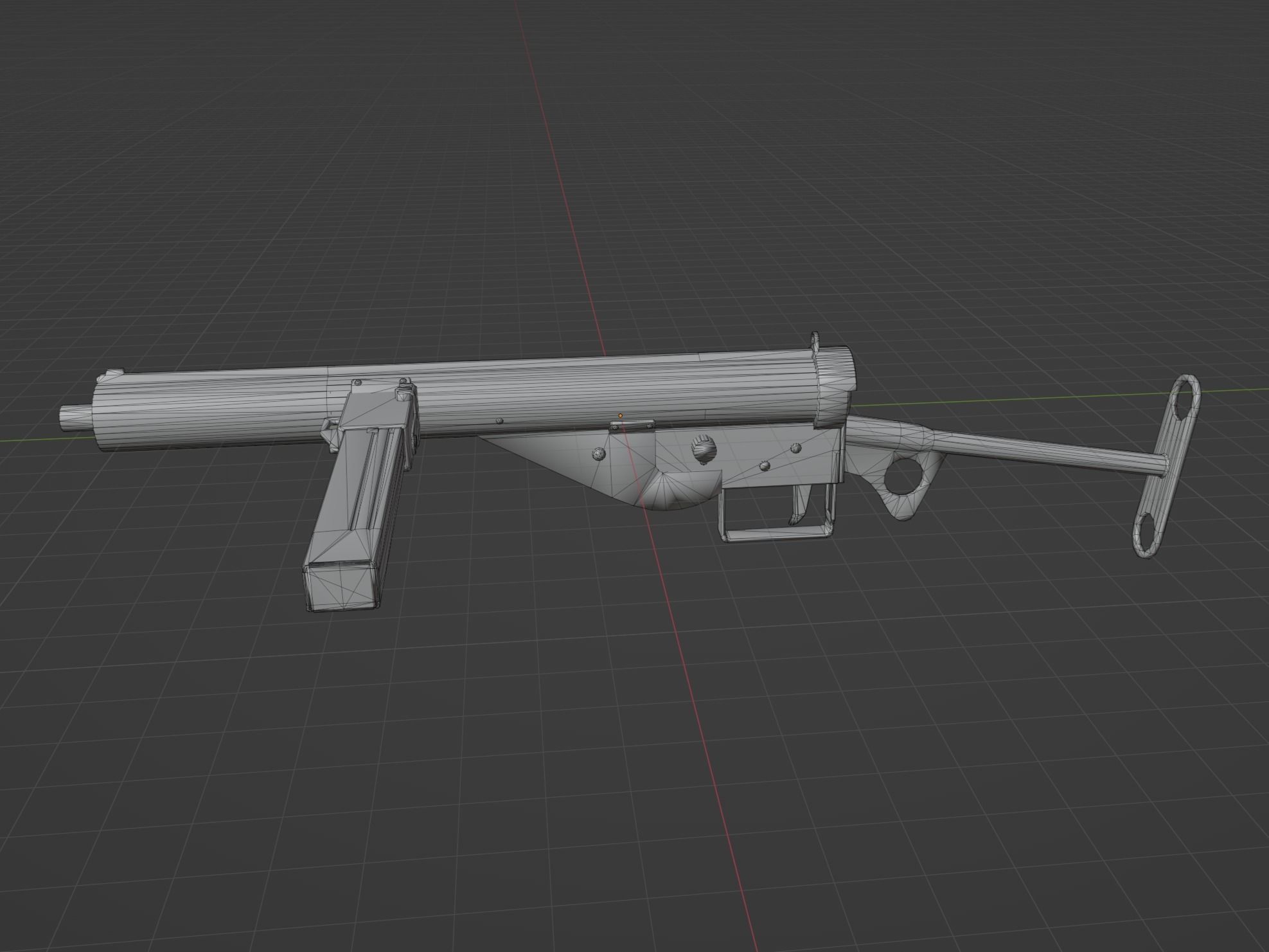 Sten Mk3 Low-poly 3D model_1