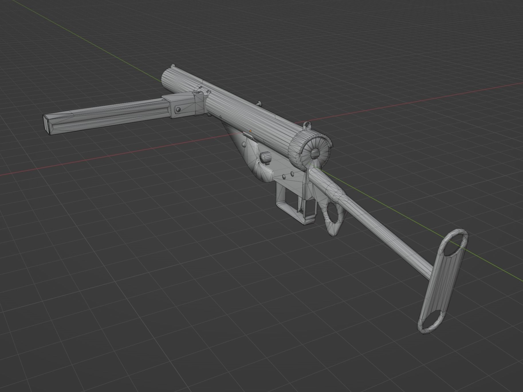 Sten Mk3 Low-poly 3D model_2