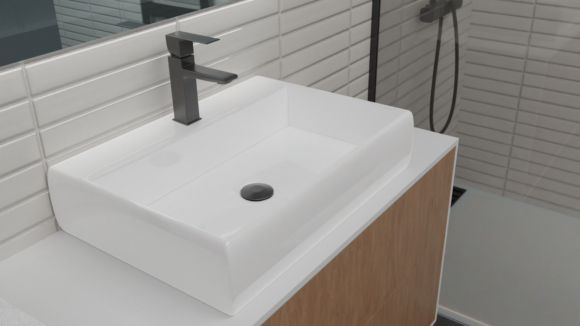 Bathroom collection - washbasin Free 3D model_2