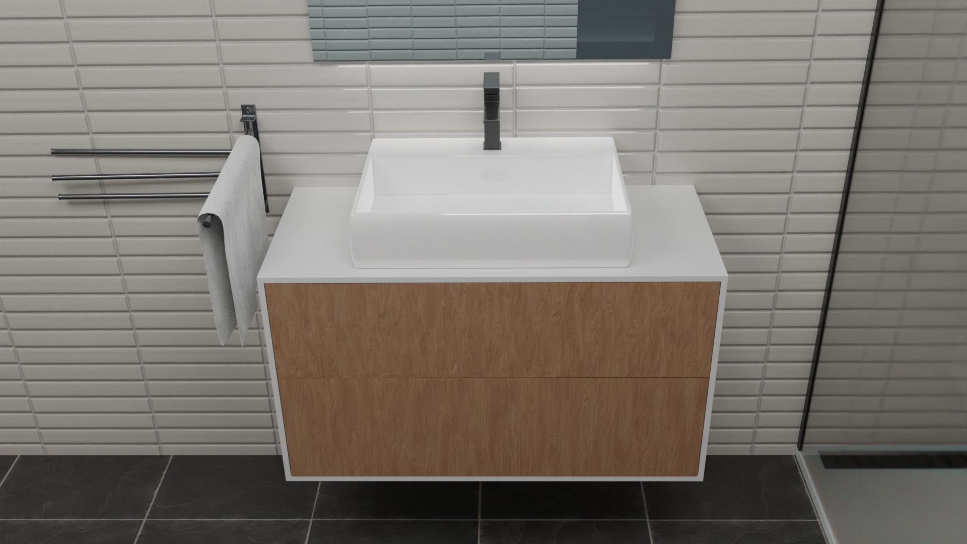 Bathroom collection - washbasin Free 3D model_1