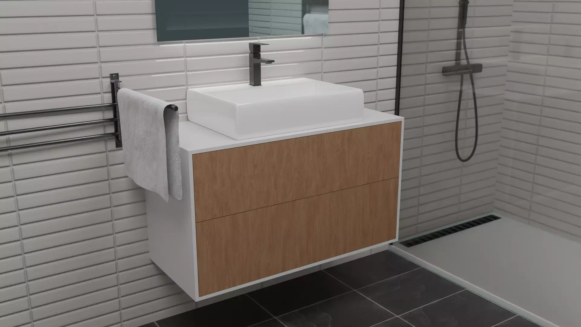Bathroom collection - washbasin Free 3D model_0